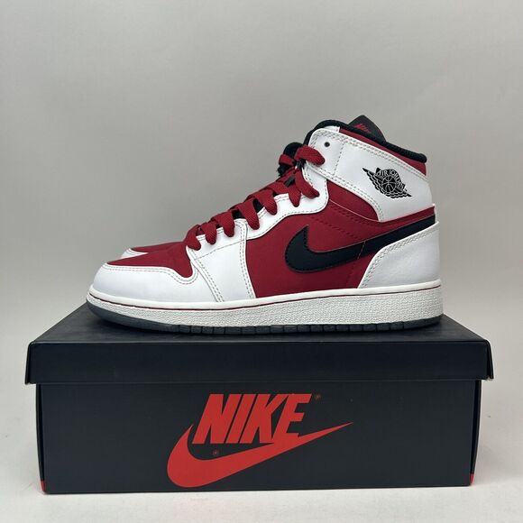 Nike Air Jordan Retro 1 High OG BG “Carmine/Red White” 2023 - Picture 6 of 8